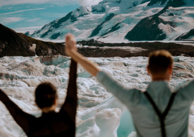 alaska adventure elopement on a glacier