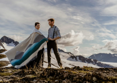 adventure videography, elopement photo, alaska, alpine air, outdoor wedding