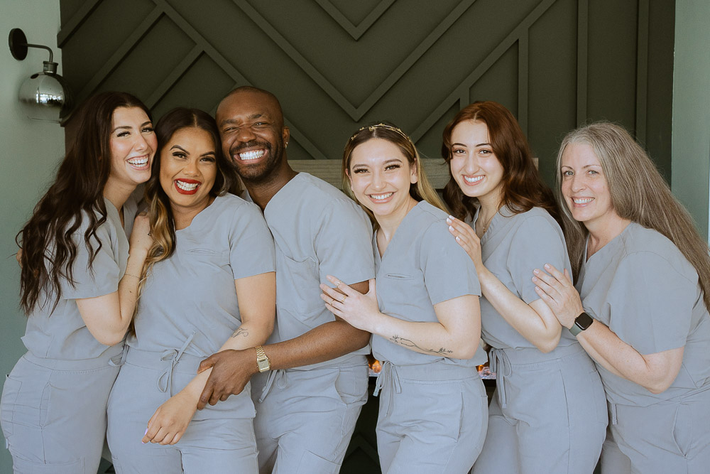 dental assistants pose for brand photography in seattle washington